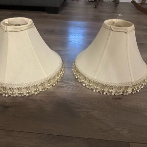 Elegant Cream Beaded Lamp Shade
